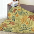 thumbnail image 6 of Honeii Floral with Butterflies Print Fleece Blanket - Throw Blanket for Bed, Sofa, Couch, Camping, and Travel , Microplush Ultra Soft Warm Blanket-80"x60", 6 of 7