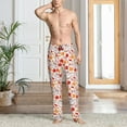 thumbnail image 2 of Susaid Hello Autumn Maple Leaf Print Mens Pajama Pants Set Sleep & Lounge Pants, PJ Bottoms with Pockets and Button Fly-3X-Large, 2 of 6