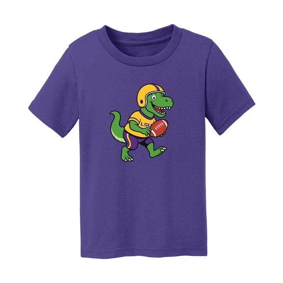 Toddler Chad & Jake Purple LSU Tigers Dinosaur T-Shirt