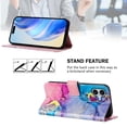 thumbnail image 3 of Compatible for iPhone 16 Plus Wallet Case, Painting Pattern Premium PU Leather [Credit Card Holder] [Wrist Strap] Flip Stand Feature Purse Case Full Protective Pattern Phone Cover, Coloful Marble, 3 of 17