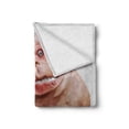 thumbnail image 2 of Humor Soft Flannel Fleece Throw Blanket, Forever Alone Rage Comic Face Guy Funny Fat Ugly Troll Illustration, Cozy Plush for Indoor and Outdoor Use, 70" x 90", Peach, by Ambesonne, 2 of 6