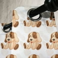 thumbnail image 3 of Ambesonne Dog Lover Grommet Curtain, Animal Character Pet Fun, 50" x 96", Beige and Brown, 3 of 6