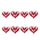 thumbnail image 3 of Guirnalda de corazones de papel (8 piezas), decoraciones colgantes en forma de corazón, corazón con purpurina 3D rojo, 3 of 9