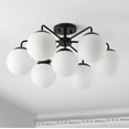thumbnail image 4 of Safavieh 12.25" Camdyn Modern Iron Flush Mount Lights, Black, 4 of 7