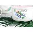 thumbnail image 5 of Microwavable Ceramic Noodle Bowl with Handle and Seal Fine Porcelain Green Leaf Design, 5 of 11
