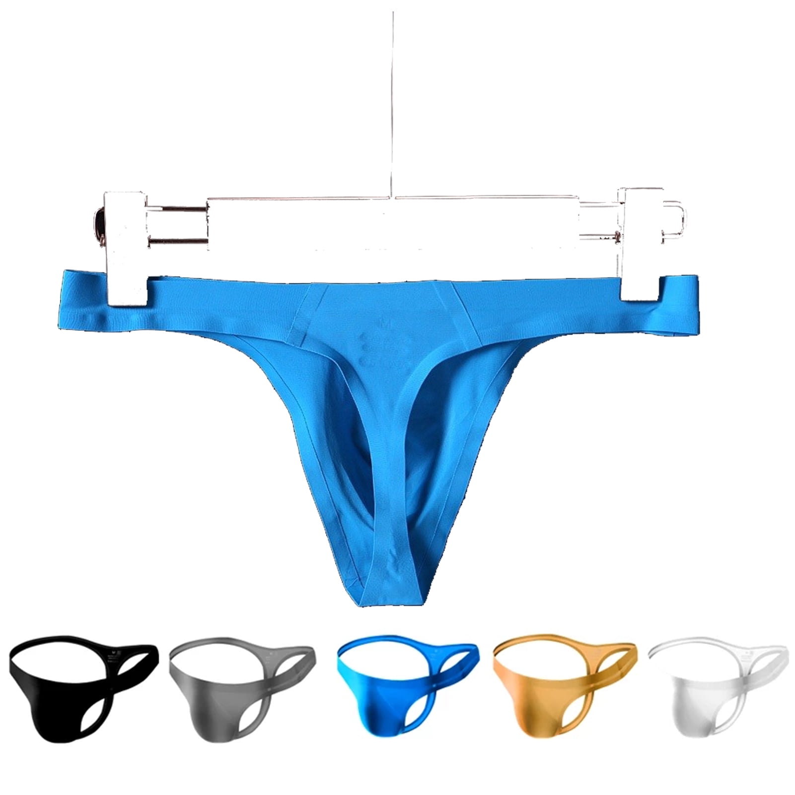 TESOON Ultra-thin Seamless Thong Men G Strings and Thongs Men Pouch Ice Silk Underwear ...