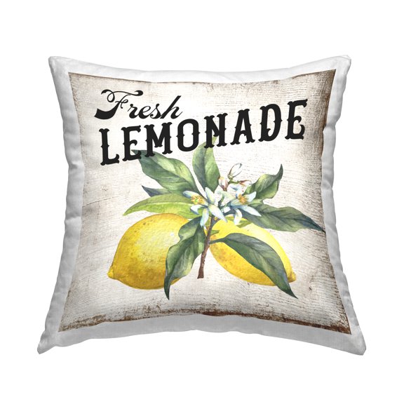 Stupell Industries Rustic Fresh Lemonade Decorative Printed Throw Pillow Design by Creatif Belle.