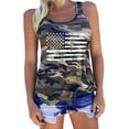 thumbnail image 4 of Camiseta Sin Mangas con la Bandera Estadounidense para Mujer, Camisetas Sin Mangas del 4 de Julio para Mujer, Camisetas Patrióticas con la Bandera de EE UU, Chaleco Verde M, 4 of 6