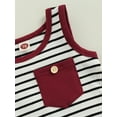 thumbnail image 5 of Qmyliery Baby Boys Clothes Striped Print Sleeveless Vest with Casual Shorts Gift, 5 of 9