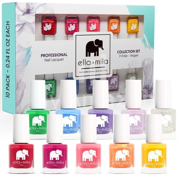 Set de esmaltes de uñas ella+mila Professional Quick Dry 10x7 ml