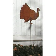 Village Wrought Iron RGS-64 Turkey Rusted Garden Stake