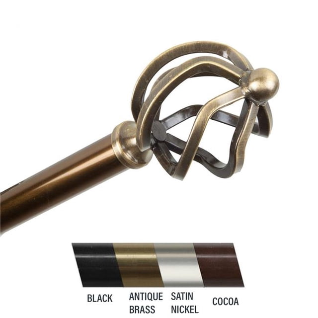 Central Design 4842-994 Giro Tringle à Rideaux de 0,81 Po, 120-170 Po - Laiton Antique