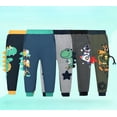 thumbnail image 2 of Ougyinr Toddler Boys Sweatpants Kids Sport Jogger Cotton Casual Active Playwear Elastic Cartoon Sweats Pants for 2-7T, 2 of 9