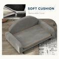 thumbnail image 6 of Raised Dog Sofa Elevated Pet Bed for Small & Medium Dogs Grey, 6 of 7