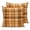 Orange, Brown, Cream, variant on Orange Checked Throw Pillow 18x18 Inch, Autumn Fall Thanksgiving Buffalo Plaid Waterproof Outdoor Pillow Covers with Insert, Decorative Pillowcase Cushion for Couch, Sofa, Bed, Patio, Garden
