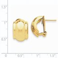 thumbnail image 2 of Beautiful 14k Polished Fancy Omega Back Post Earrings, 2 of 2