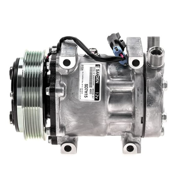 A/C Compressor OEM Sanden SD7H15 for Case-IH/Caterpillar/Mack/Volvo - OE# 4883 QR