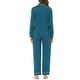 thumbnail image 3 of INSPIRAR CHIC Pijamas de Dormir para Mujeres Modal con Botones de Manga Larga y Pantalones Conjunto de Ropa de Casa M Azul Pavo Real, 3 of 5