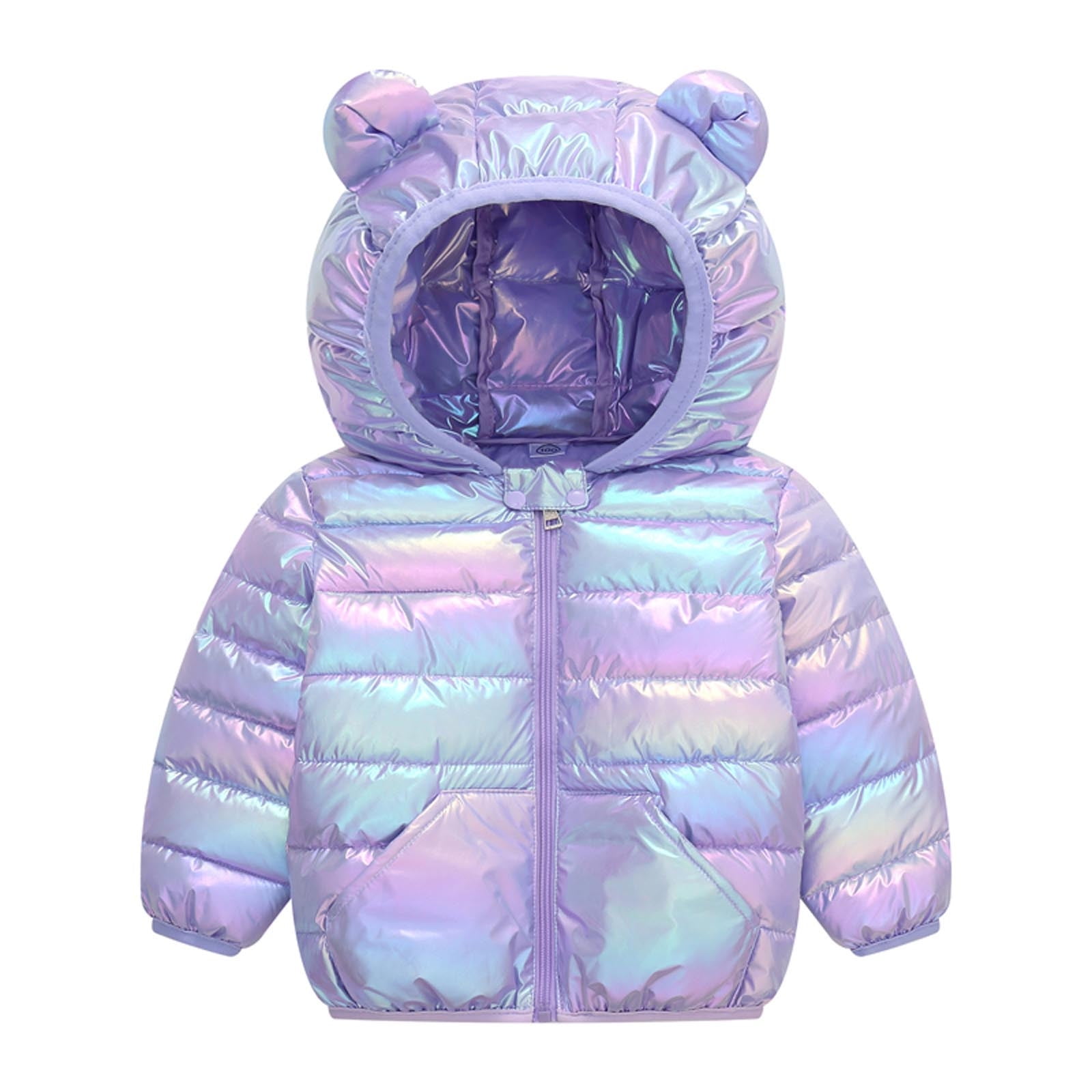 Manteau Hiver Enfant à Capuche Rembourré - Doudoune Chaud Léger Imperméable Pour Filles Et Garçons De 6 Mois à 4 Ans - Avec Poches