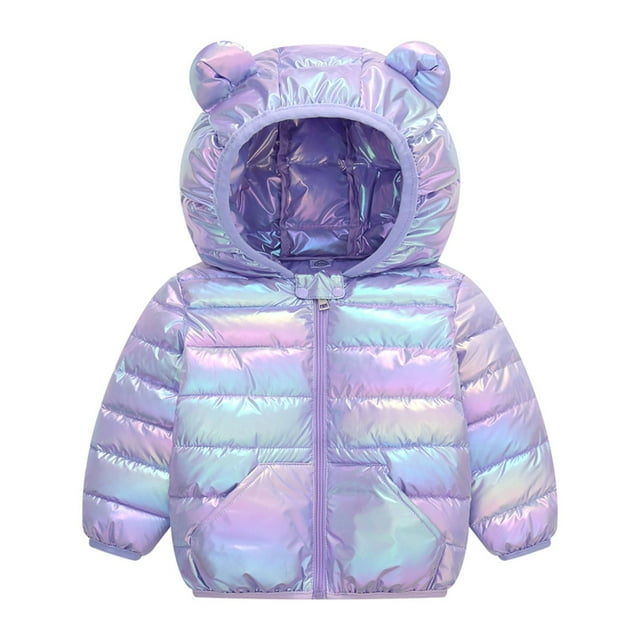 MeetoTime Doudoune Imperméable pour Garçons et Filles, Manteaux d'Hiver Chauds avec Capuche
