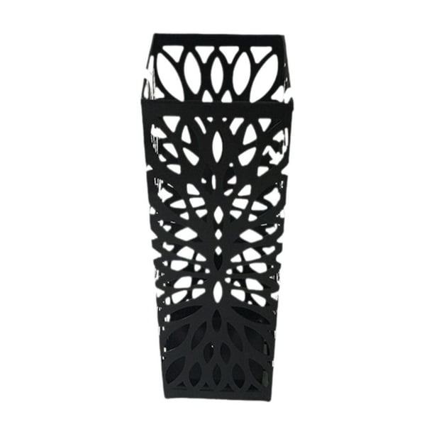 Organizador de soporte para paraguas, soporte para paraguas hueco moderno cuadrado, estante para oficina, barro, bastones para caminar, exterior e