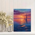 thumbnail image 2 of Moonlit Sailboat Ocean Canvas Print Wall Art, Night Seascape Decor for Living Room Bedroom Hotel Hallway Office, 2 of 8