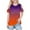 Orange, variant on Efsteb Girls Athletic Shirts Short Sleeve Lightweight Crew Neck Comfy Casual Cold Shoulder Tunic Tops Gradient Print for Daily wear(Blue,9 Years)