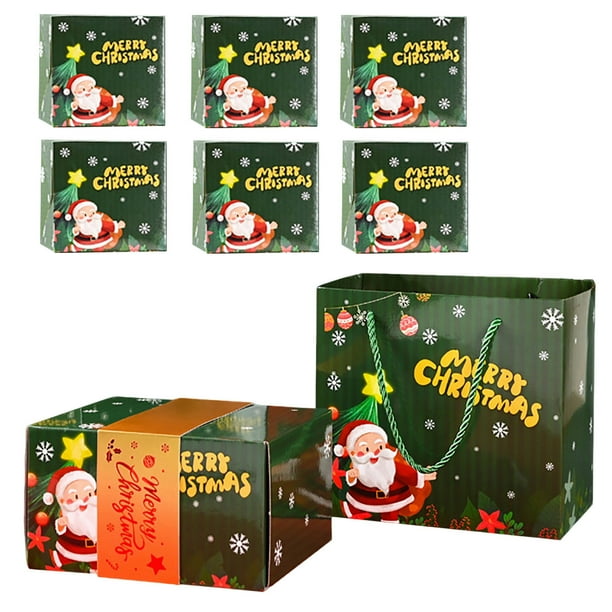 Decoraciones navideñas, adornos navideños, regalos navideños, caja sorpresa de Feliz Navidad, caja de regalo para crear un regalo sorprendente, caja de regalo romántica roja que rebota, almacenamiento
