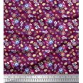 thumbnail image 1 of Soimoi Pink Poly Georgette Fabric Leaves,Insect & Floral Artistic Fabric Prints by Yard 52 Inch Wide, 1 of 3