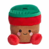 Aurora - Mini Red Festive Stuffed Animal - 4.5" Jo Peppermint Mocha - Palm Pals