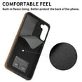 thumbnail image 4 of Wallet Case for Samsung S21 FE, Premium Leather Case with Card Holder, 360°Rotation Ring Kickstand, RFID Blocking Protective Magnetic Back Clsoure Case for Samsung Galaxy S21 FE, Brown, 4 of 13