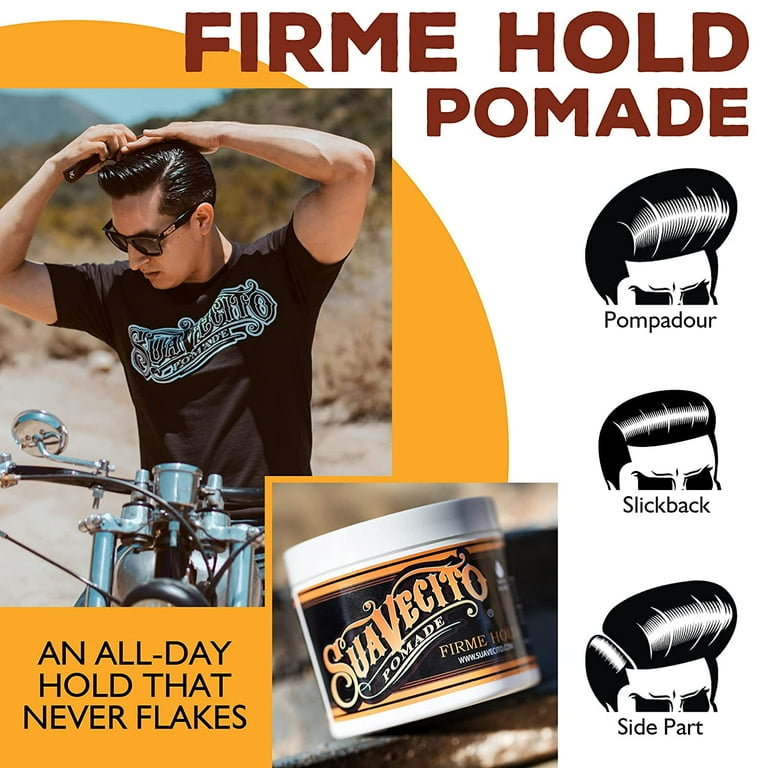 Suavecito Firme Hold Pomade, 5 oz, Strong Hold, Medium Shine