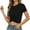 Black, variant on Razzly Women's T-Shirts Short Sleeve Knotted Hem Casual Tops Ideal for Everyday Wear in Spring and Summer Fashion(Black,M)