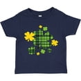 thumbnail image 3 of Inktastic St. Patrick's Day Plaid Green and Yellow Shamrocks Boys or Girls Toddler T-Shirt, 3 of 5