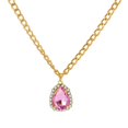 thumbnail image 2 of Retro Micro-set Zircon Water Drop Pendant Necklace Light Luxury Rhinestone Collarbone Chain Necklace Women, 2 of 9