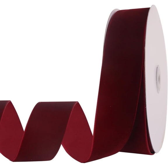 Fuebueo Velvet Ribbon Wide Single Velvet Ribbon Roll for Gift Wrapping Decoration Party Wedding Arts Crafts