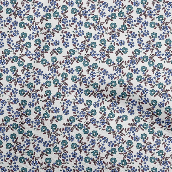 oneOone Polyester Spandex Teal Blue Fabric Block Fabric For Sewing Printed Craft Fabric By The Yard 56 Inch Wide