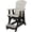 Black, Light Gray, variant on DutchCrafters Slat Fan Back Poly Balcony Adirondack Glider with Footrest Outdoor Patio Chair