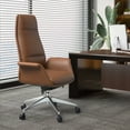 thumbnail image 3 of LeisureMod Summit Series Tall Office Chair In Dark Brown Leather, 3 of 9