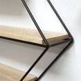 thumbnail image 3 of InPlace Shelving, 16x19 inch, Metal Diamond Shaped Wall-Mounted Wall Shelf, Light Oak Brown, 3 of 5