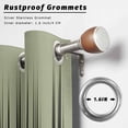 thumbnail image 2 of Outdoor Curtains for Patio Waterproof, Sage Green Black Ombre Outdoor Privacy Panels Grommet, Modern Abstract Striped Gradient Blackout Outside Curtains for Porch/Cabana 54"x95", 2 Panels, 2 of 8