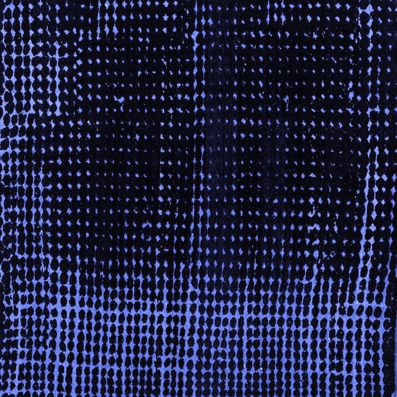 Ahgly Company Indoor Square Abstract Blue Modern Area Rugs, 4' Square