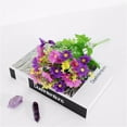 thumbnail image 2 of 1X Artificial Flower Clearance! Nomeni Decorative Flowers Small Daisy Home Decor Dark Purple, Fake Flowers Promotion Sale! Dark Purple, 2 of 2