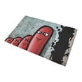 thumbnail image 3 of CADecor red worms graffiti Non-Slip Bath Rug Bath Mat Rug Doormat 30x18 inches, 3 of 3