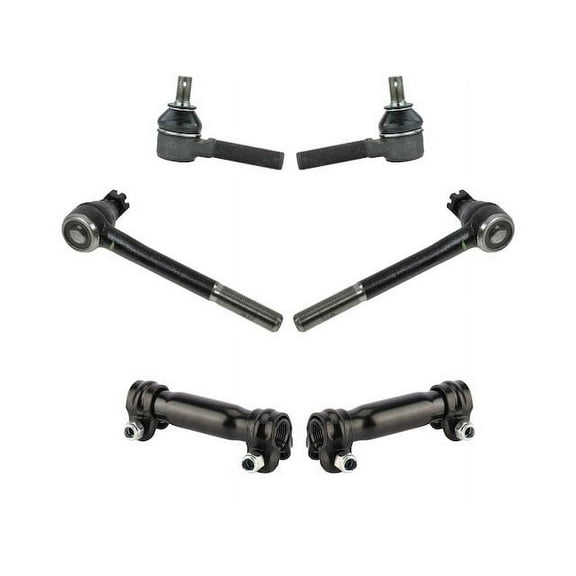 Front Tie Rod End and Adjusting Sleeve Kit 6 Piece - Compatible with 1979 - 1995 Toyota Pickup RWD 1980 1981 1982 1983 1984 1985 1986 1987 1988 1989 1990 1991 1992 1993 1994