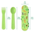 thumbnail image 5 of Bentgo Kids Utensil Set - Reusable Plastic Fork, Spoon, & Storage Case Made From BPA-Free Materials, Dishwasher Safe - Ideal for School Lunch, Travel, Outdoor Use (Safari), 5 of 6