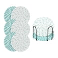 thumbnail image 4 of 8 manteles individuales tejidos para bebidas, posavasos rústicos multiusos resistentes al calor con soporte, almohadilla de aislamiento térmico para Azul, 4 of 9