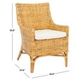 thumbnail image 5 of SAFAVIEH Cristen Rattan Club Chair w/ Cushion, Natural, 5 of 7