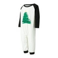 thumbnail image 4 of Spewahor Family Matching Pajamas Christmas Tree Print Long Sleeve Tops and Stretch Casual Plaid Pants Sleepwear, 4 of 10