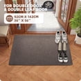 thumbnail image 3 of PABUBE Doormat for Inside 36"x56", Door Rug for Entryway Indoor, Dirt Trapper, Non Slip Entryway Rugs Washable Welcome Mat for Inside, Absorbent Entry Mat Low-Profile Entry Rug Indoor Doormat, Brown, 3 of 8